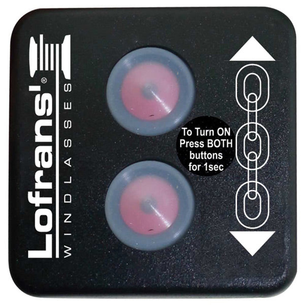 Lofrans kontakt op/ned i sort med LED, monteret på båd