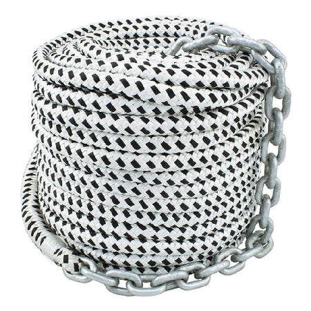 SeaTec ankerline ø14mm og kæde ø8mm set fra toppen