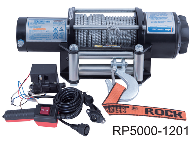 Rock, RP5000 electric trailer winch 12 Vdc 3,8HP 2268 kg