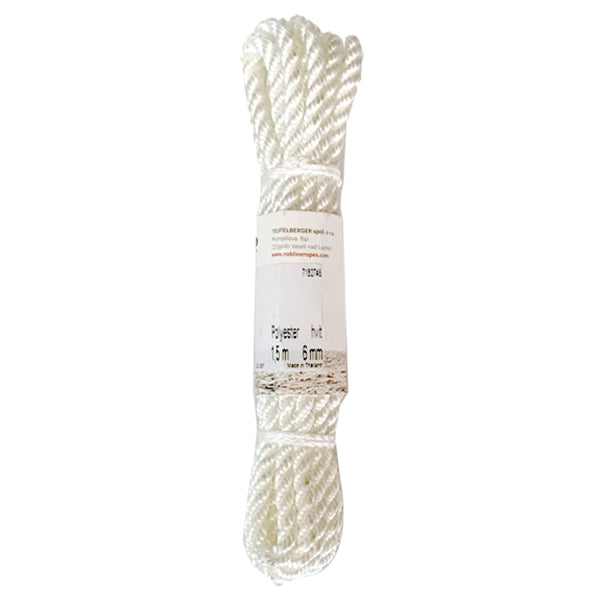 Robline fenderline i navy farve, 3-slået, 10mm x 2m til brug på båd