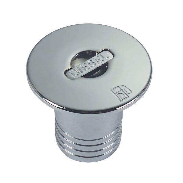 Dækspåfyldning diesel 50mm fra Foresti set forfra med metalfinish