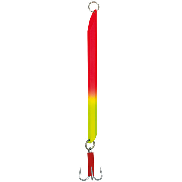 Kinetic Depth Diver 400g i rød/gul, ideel til fiskeri i dybt vand.