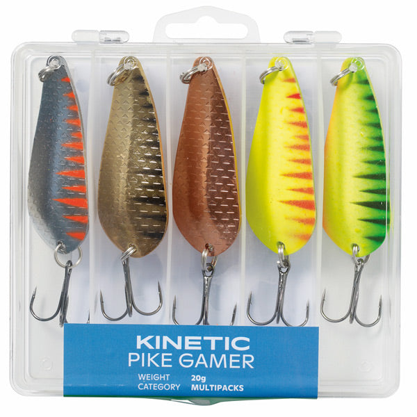 Kinetic Piker Gamer 28g i æske med fem fiskekroge