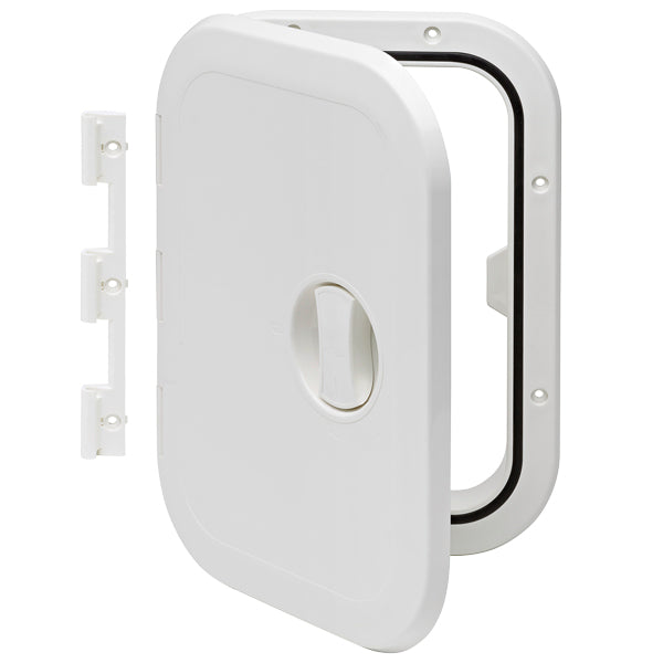 SeaTec inspektionsluger i hvid, mål 270 x 373 mm, set fra siden.