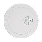 SeaTec inspektionsluger Ø265mm i hvid farve, set fra siden.