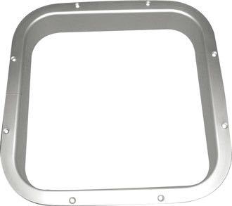 Gebo inderramme i aluminium, mål 620 x 620 mm set forfra.