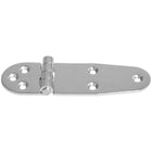 Roca hængsel 127x40 mm i rustfrit stål, set forfra