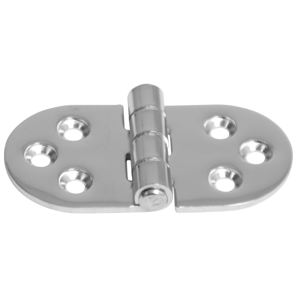 Roca hængsel 78x40mm set forfra, med poleret overflade.