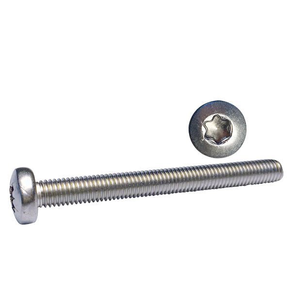 Maskinskrue Panh. Torx 6 x 20 A4 ISO14583 i pakke på 100 stk.