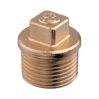 Guidi udvendig gevind prop 1 1/4" i messing set forfra