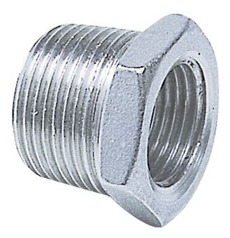 1852 nippelmuffe i stål set fra siden, 2"-1 1/2" RF