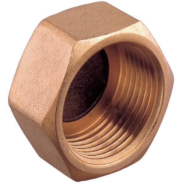 Guidi slutmuffe i bronze set fra siden, klar til installation.