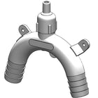 Trudesign antihævert 19mm i hvid komposit, vist fra siden