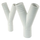 Trudesign hvid plast y-stykke 32mm set forfra