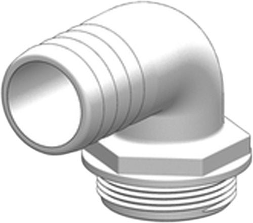 Trudesign Aquavalve slangestuds hvid set fra siden med 90° vinkel