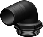 Trudesign Aquavalve slangestuds sort 90° set fra siden