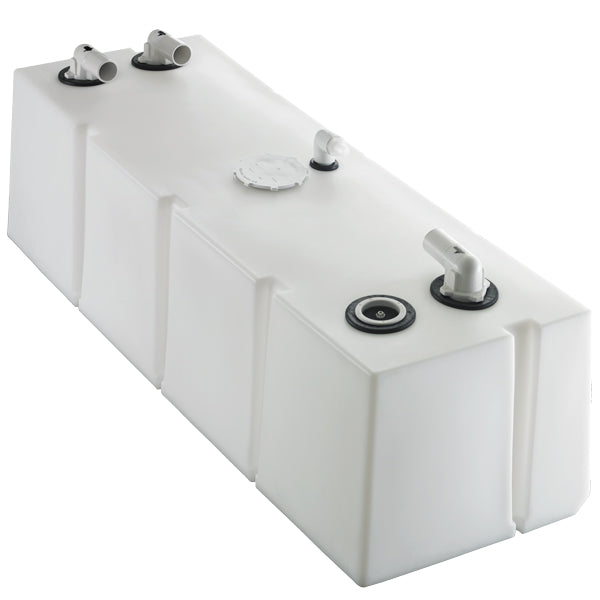 Dometic septiktank på 137 liter, set fra siden.