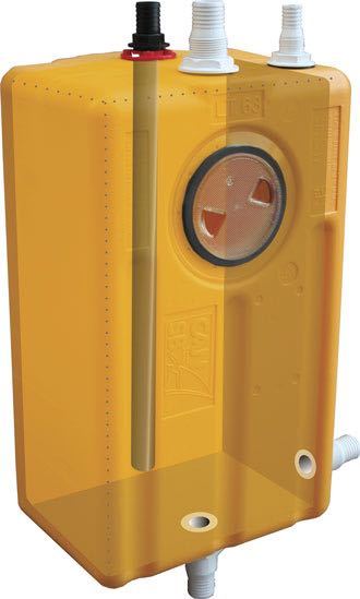 SeaTec septiktank i polyethylen, set fra siden med mål 20×39×85 cm