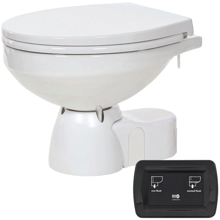 Jabsco Quiet Flush E2 compact el-toilet set forfra