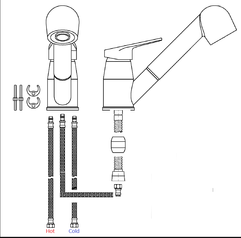 Bruser med 120 cm slange fra SeaTec i brug