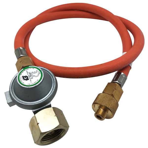 IGT gasregulator adaptersæt med højtryks slange, klar til installation