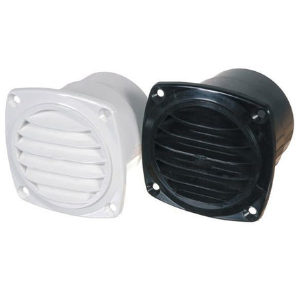 Sort SeaTec plastikventil med studs set forfra