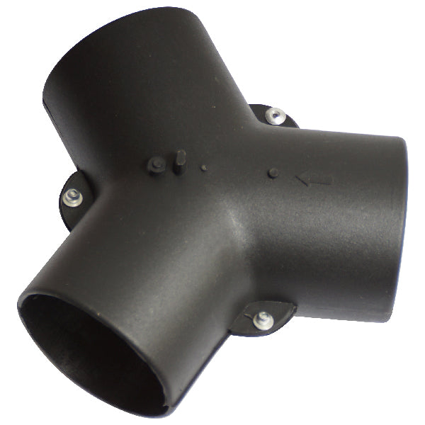 SeaTec Y-ventil 75 x 60/60mm vist fra siden, klar til installation på varmesystem.