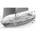 Webasto Air Top luftfordelingskit Evo 40 til 2 kahytter i detaljeret visning