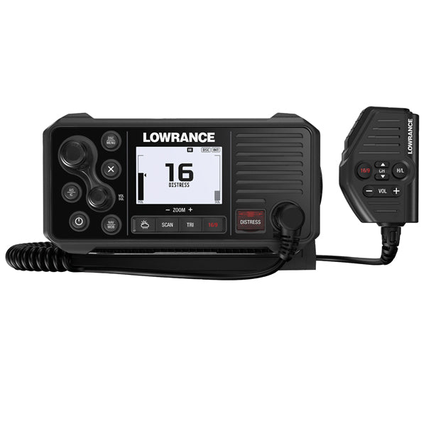 Lowrance Link-9 VHF radio med GPS og AIS set forfra