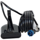 Navico hæktransducer HDI 50/200 & 455/800Hz i blå farve, set fra siden.