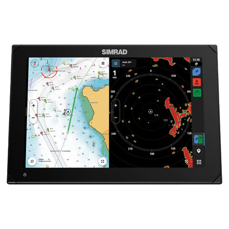 Simrad NSX 3012 kombiinstrument set forfra med klar skærm.