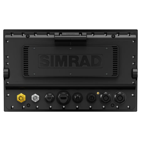 Visning af Simrad NSS 4 fra siden med skærm og kontrolknapper