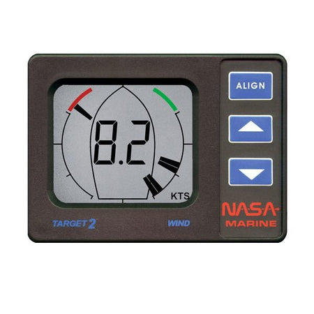 Nasa vind instrument set forfra med målestok og skala op til 60 knob