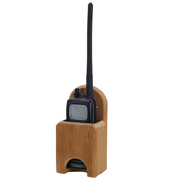 Roca teakholder til VHF, set forfra på båd