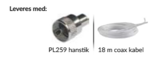Glomex RA111 VHF antenne monteret på båd med tilslutning