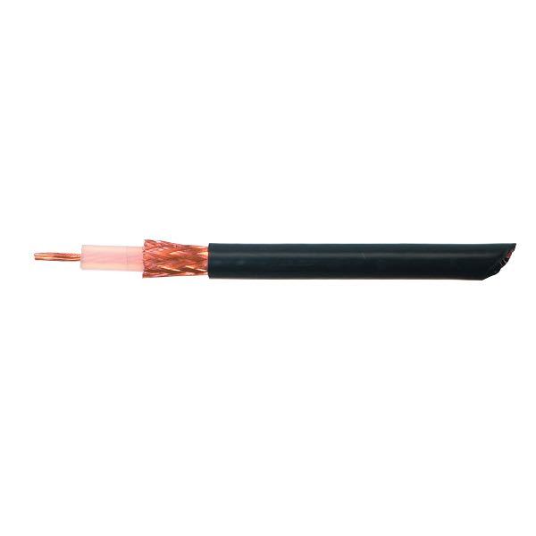VHF kabel RG213 fra 1852 i sort, 10mm tykkelse, 100m længde