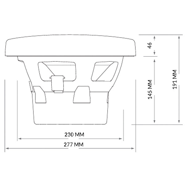 Subwooferen til Hertz i installation på et bådinteriør