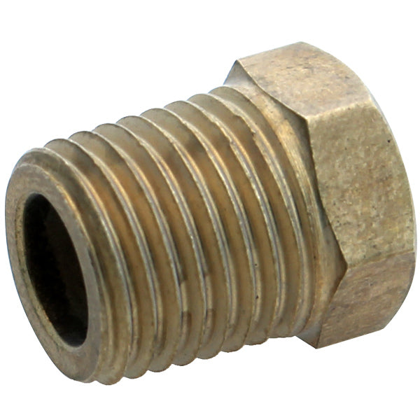 Kus adapter til temperatur- og oliesensor, M10x1 til 1/8", set forfra