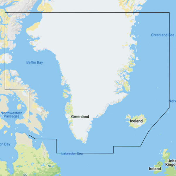 C-Map Y040 Discover Grønland kort til Lowrance Simrad B&G, vist i natur på en båd
