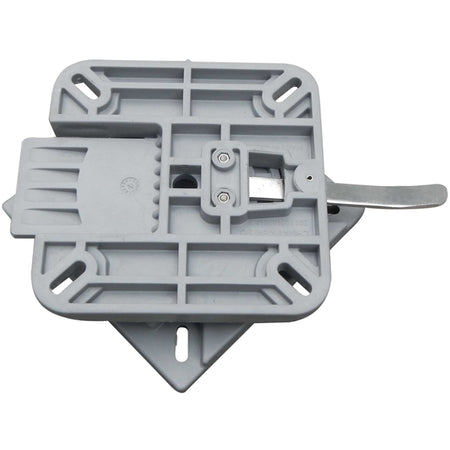 ESM svirvel af PVC med quick release og låsefunktion, set tæt på.
