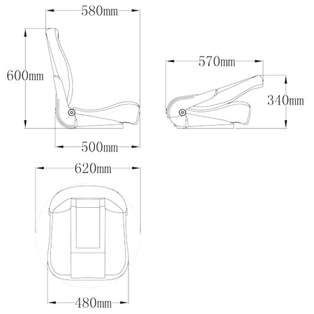 Bagfra visning af ESM CP48, design og komforti