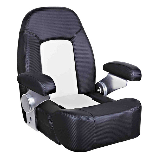 ESM Royal styrestol i carbon sort/hvid set fra siden