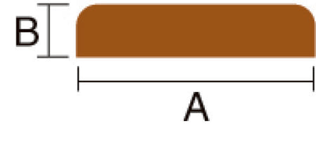 Roca teak kantlist set forfra, 47x10x2000mm, ideel til bådmontering