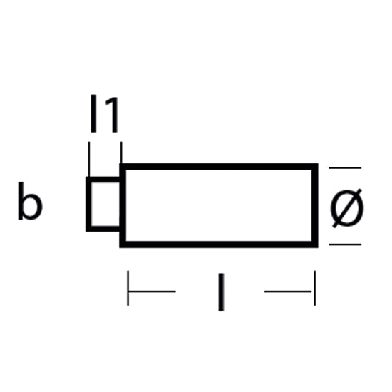 Lombardini motorzink anode vist fra siden, fremhæver designet.