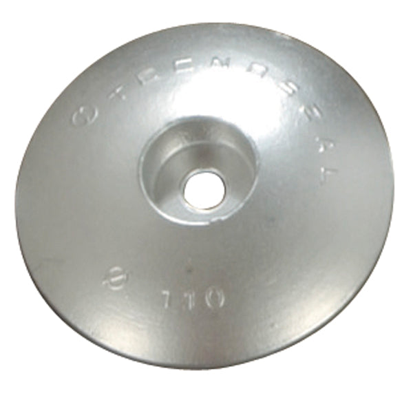 Tecnoseal zinkanode Ø110mm set forfra, klar til montering.