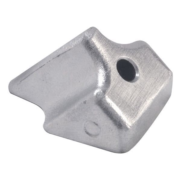 Tecnoseal zinkanode set fra siden, klar til montering på motoren.