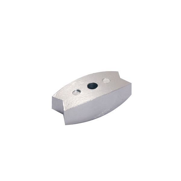 Tecnoseal zinkanode til bovpropel, set fra siden med detaljeret overflade.