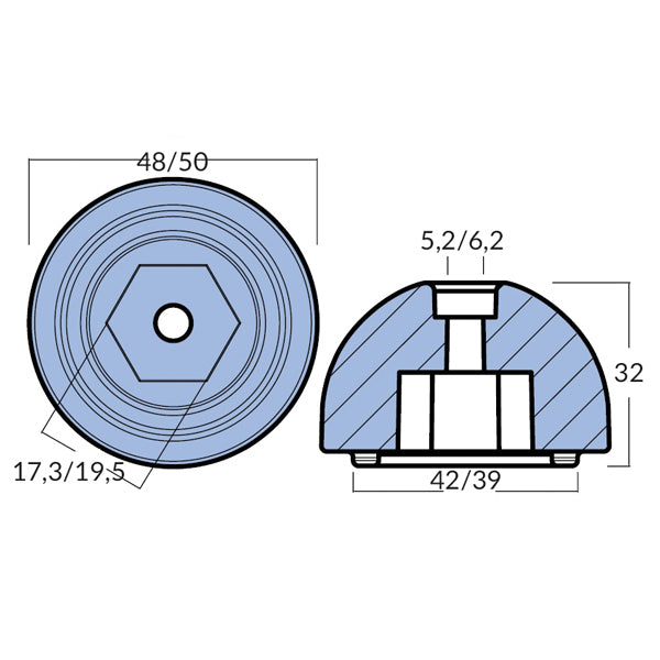 Produktionen af Tecnoseal quick bovpropel, visualiseret med fokus på propellen.