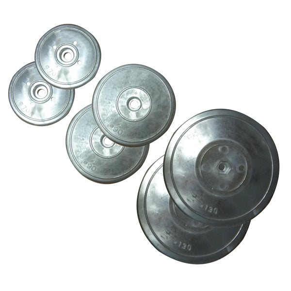 1852 zink tallerken anode sæt Ø70mm set fra oven