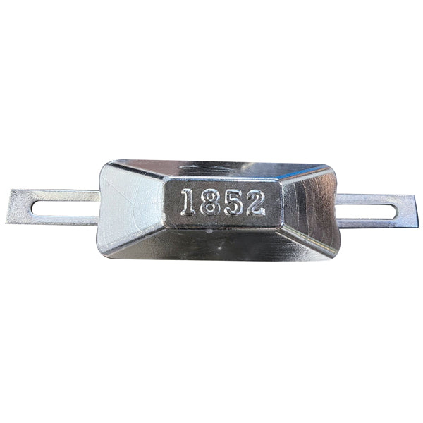 Zinkanode fra 1852, pakket i kasse med 38 stk.